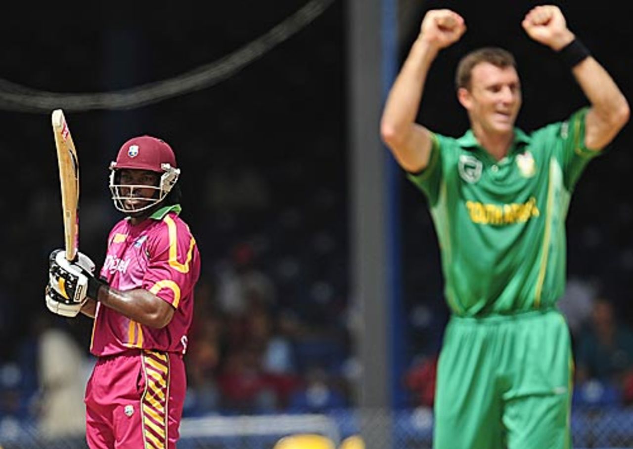 Ryan McLaren got rid of Chris Gayle, West Indies v South Africa, 5th ODI, Port of Spain, June 3, 2010