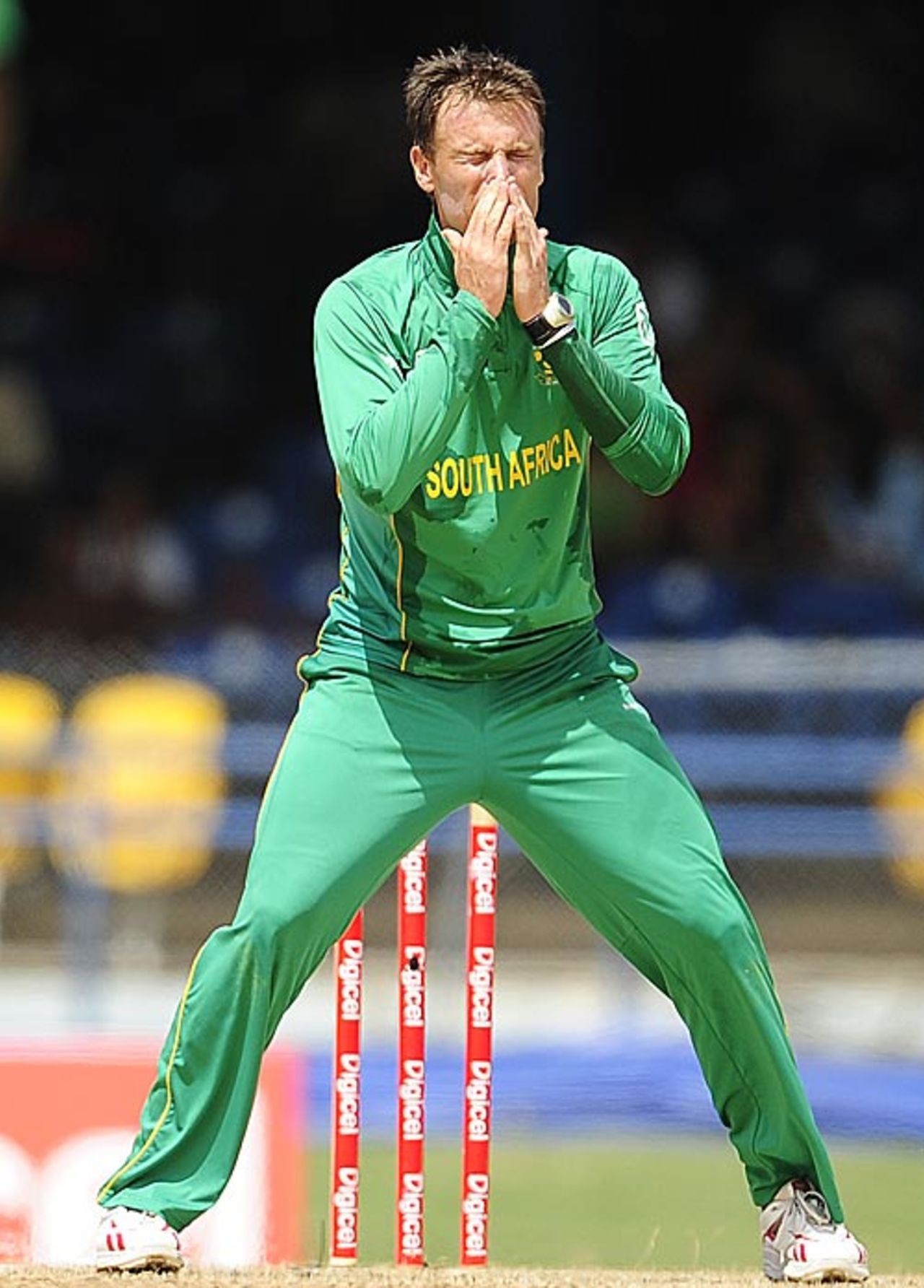 Johan Botha kept things tight at one end, West Indies v South Africa, 5th ODI, Port of Spain, June 3, 2010