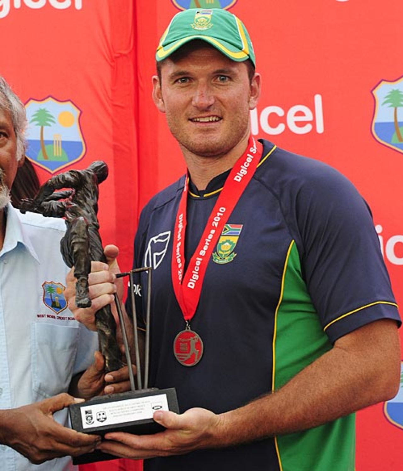 Graeme Smith with the trophy, West Indies v South Africa, 5th ODI, Port of Spain, Trinidad, June 3, 2010