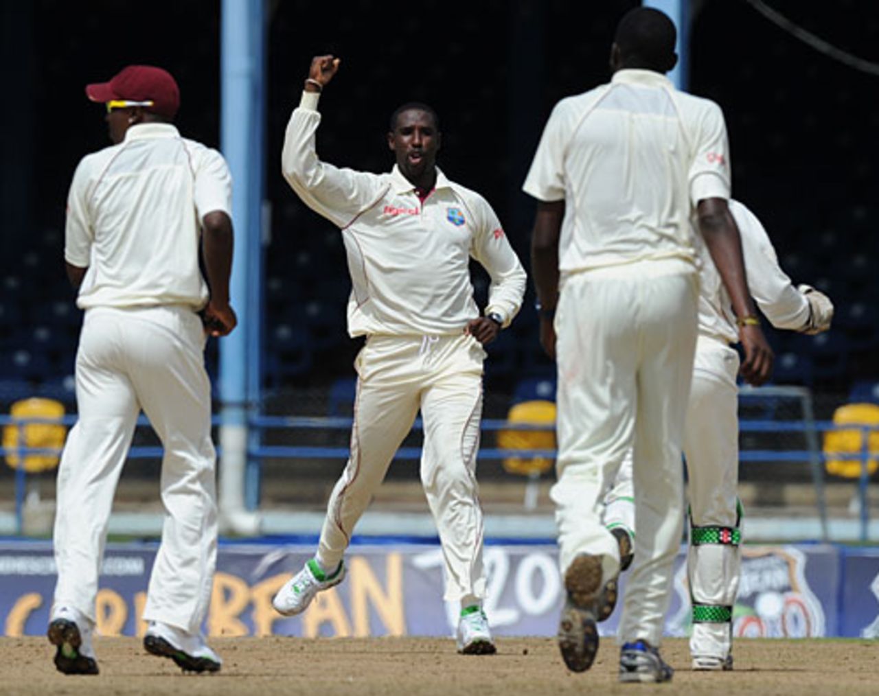 Shane Shillingford claimed his third scalp when he removed Jacques Kallis, West Indies v South Africa, 1st Test, Trinidad, June 11, 2010
