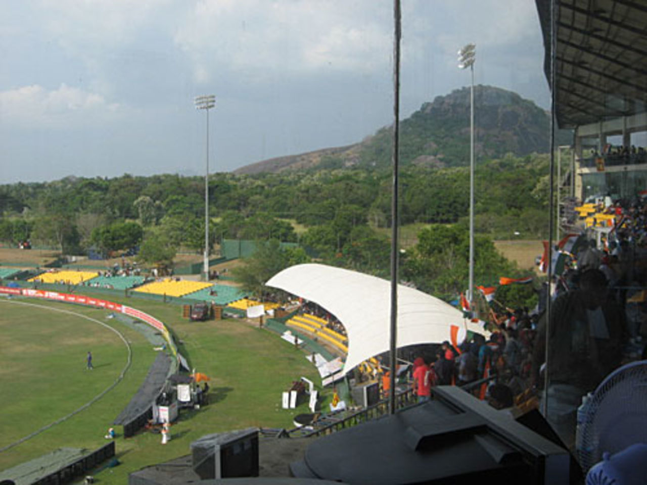 The view of the Dambulla ground from the press box, Dambulla, June 19, 2010