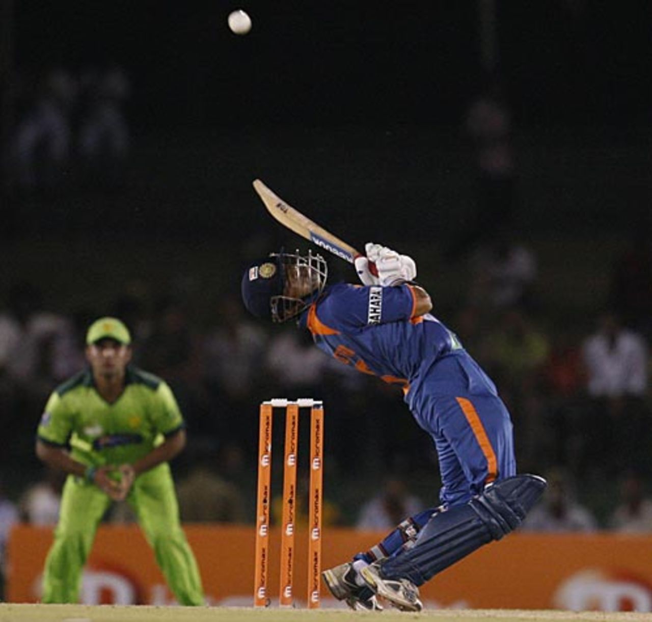 Gautam Gambhir avoids a high bouncer, India v Pakistan, 4th ODI, Asia Cup, Dambulla