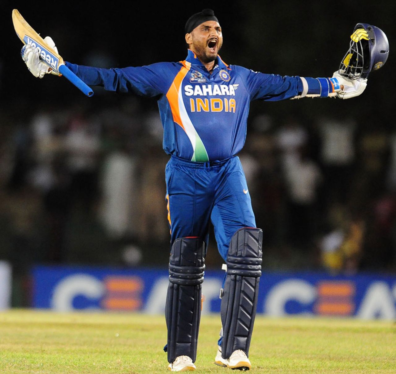 Harbhajan Singh vents emotion after the victory, India v Pakistan, 4th ODI, Asia Cup, Dambulla