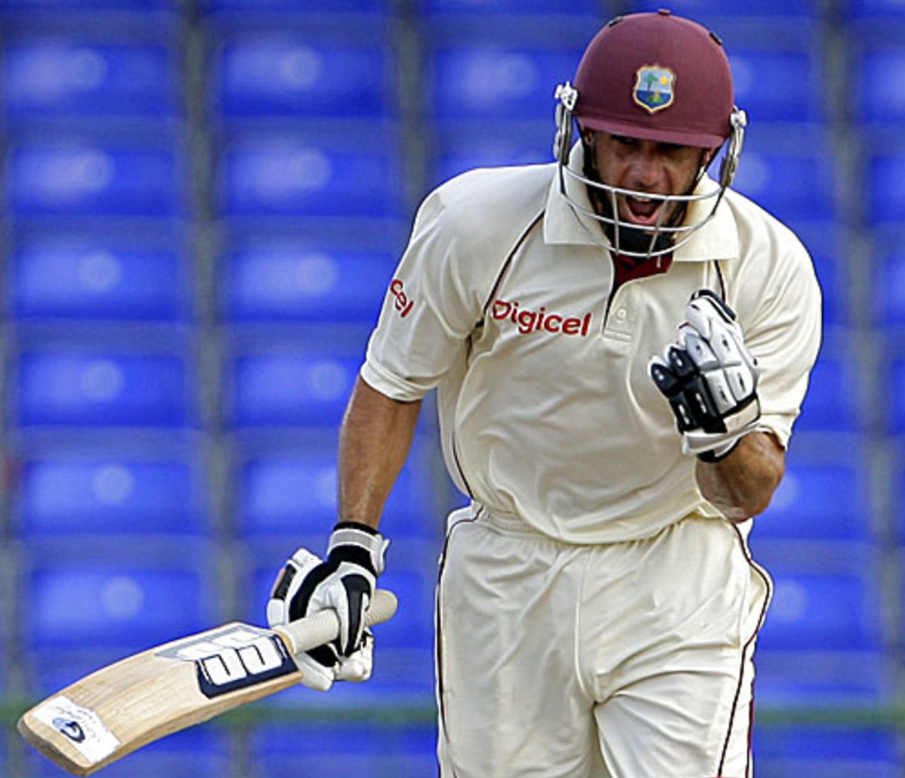 Brendan Nash is chuffed after reaching his second Test century, West Indies v South Africa, 2nd Test, St Kitts, 3rd day, June 20, 2010