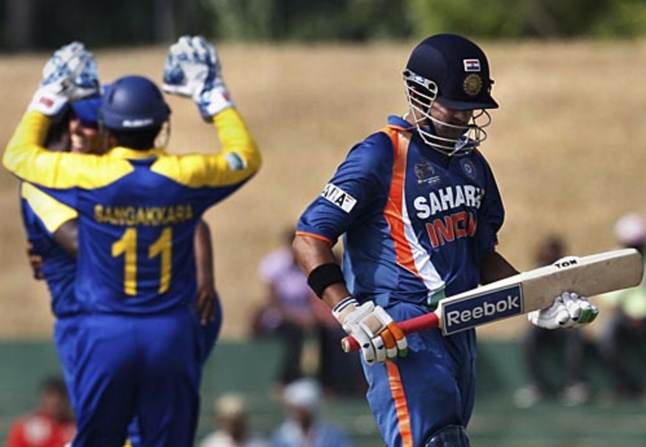 Gautam Gambhir was dismissed for 23, Sri Lanka v India, Asia Cup, 6th ODI, Dambulla, June 22, 2010