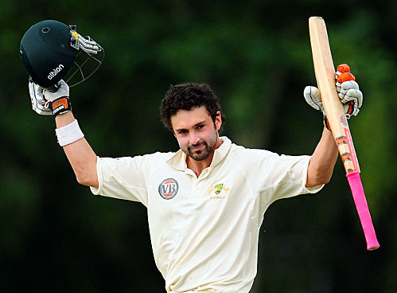 Ed Cowan scored 126 for Australia A, Australia A v Sri Lanka A, 2nd Unofficial Test, Townsville, 2nd day, June 26, 2010