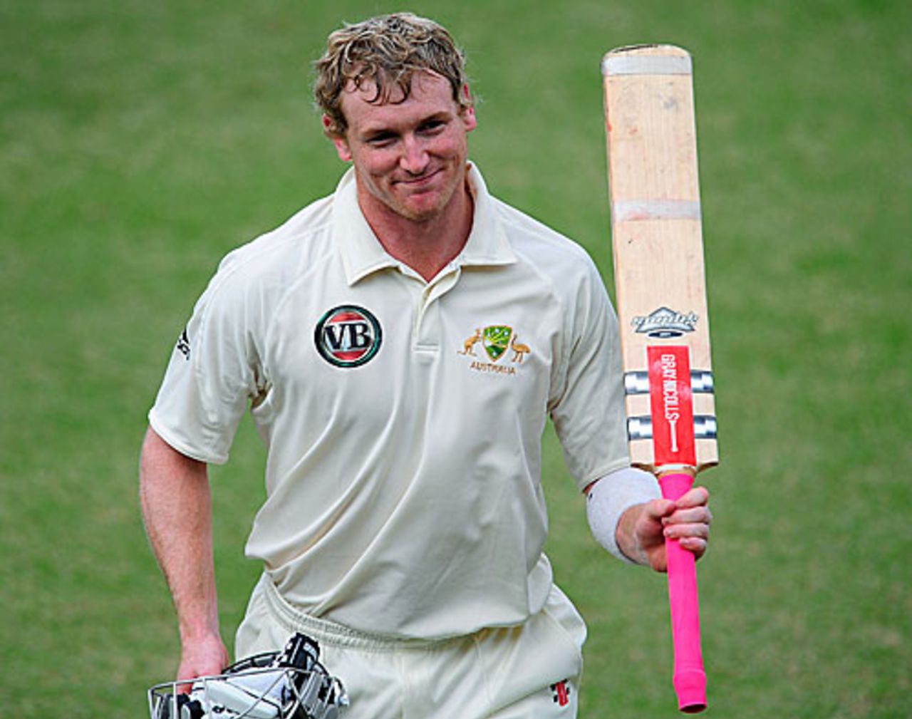 George Bailey walks back after scoring an unbeaten 154, Australia A v Sri Lanka A, 2nd Unofficial Test, Townsville, 2nd day, June 26, 2010