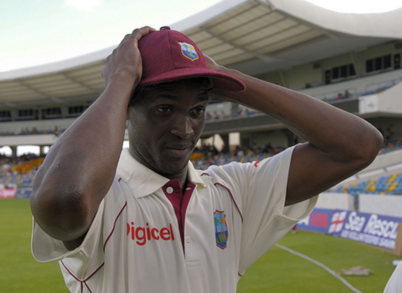 Brandon Bess gets his West Indies Test cap, West Indies v South Africa, 3rd Test, Barbados, 1st day, June 26, 2010
