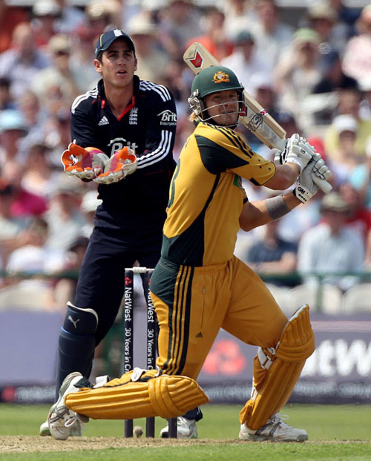 Shane Watson made another half-century but failed to convert, England v Australia, 3rd ODI, Old Trafford, June 27, 2010