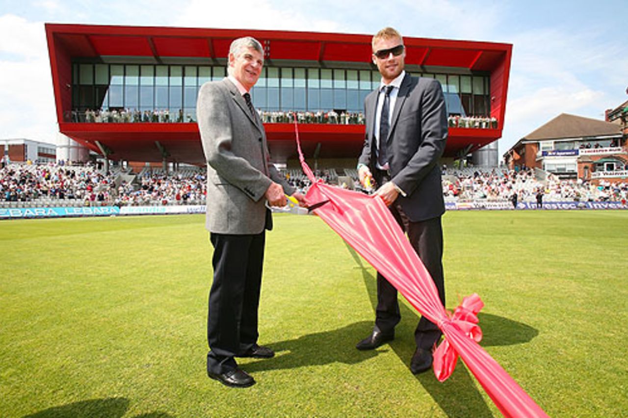 Andrew Flintoff opens The Point, Old Trafford's new conference centre, June 27, 2010