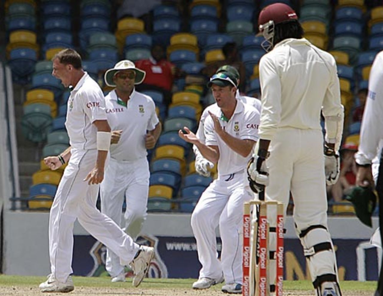 Dale Steyn got rid of Chris Gayle, West Indies v South Africa, 3rd Test, Barbados, 3rd day, June 28, 2010