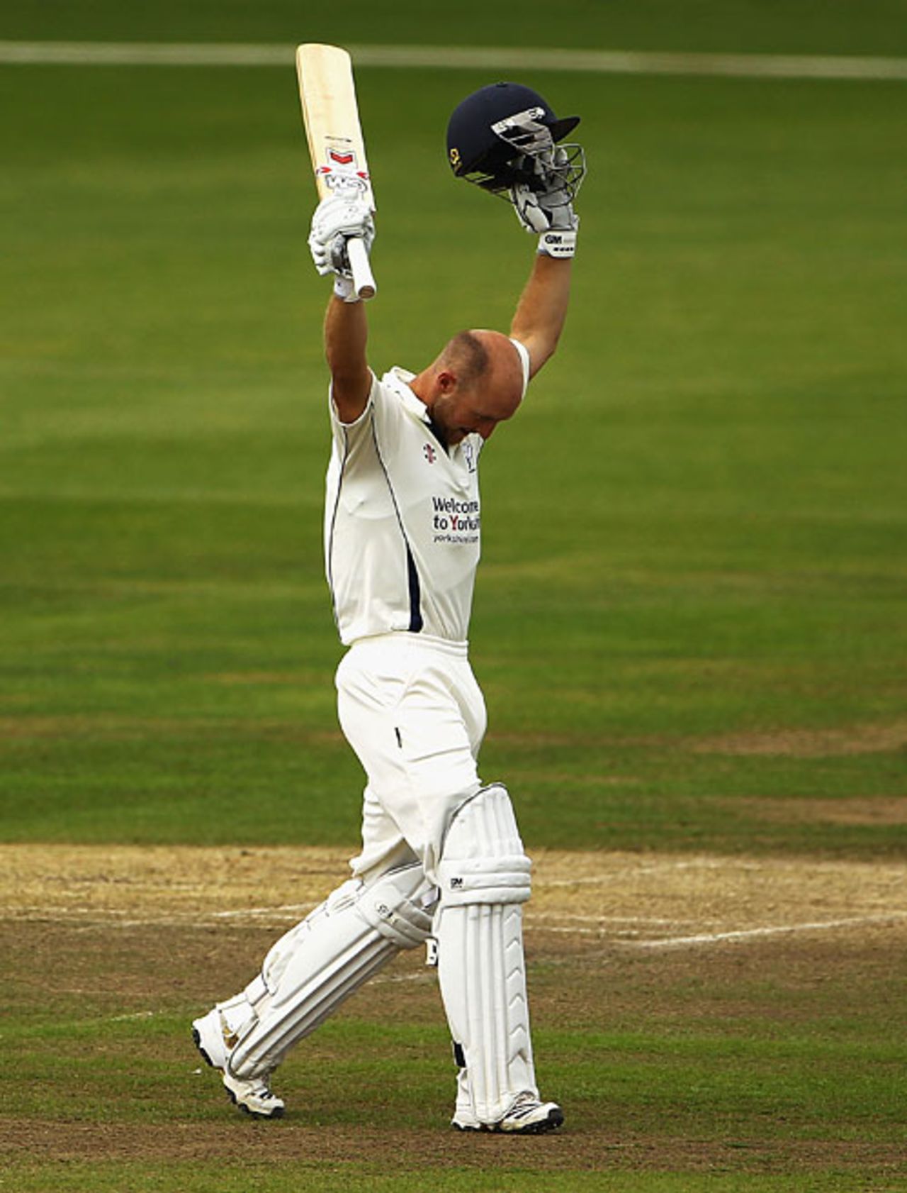 Adam Lyth reached his century off 122 balls and is currently the highest run-scorer in division one, Lancashire v Yorkshire, County Championship, Division One, Old Trafford, June 28, 2010