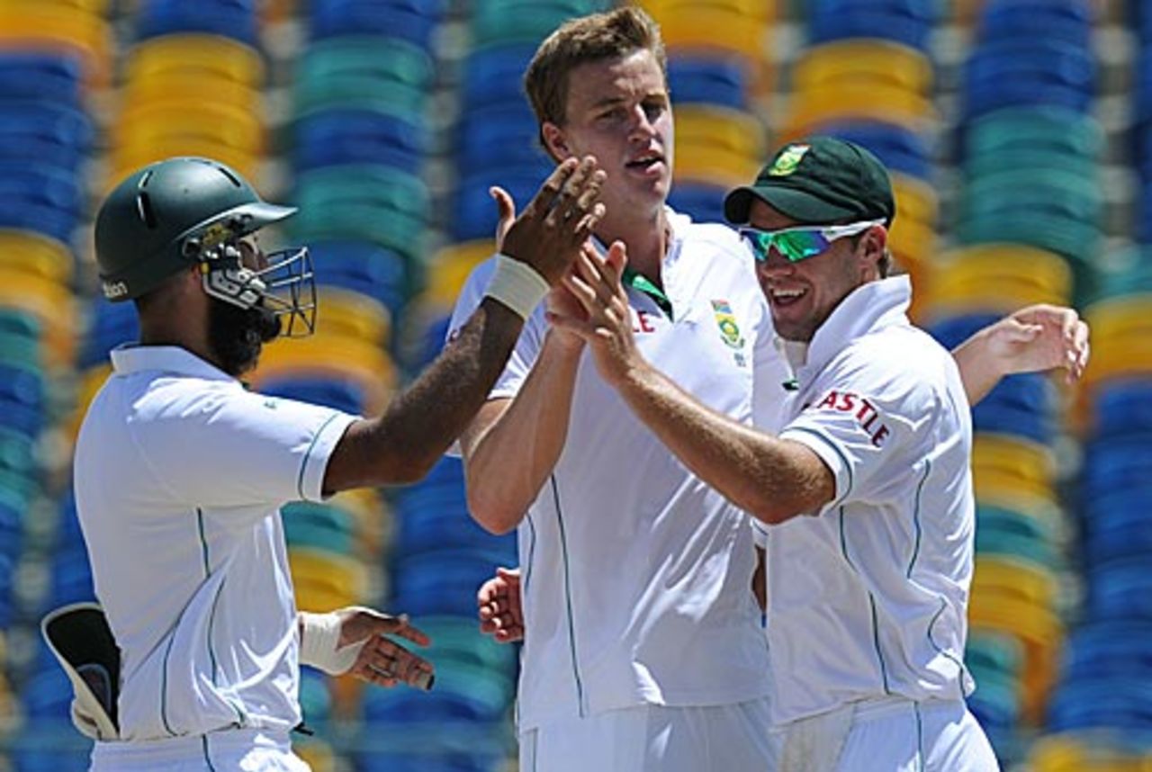 Morne Morkel grabbed three wickets on the fourth morning, West Indies v South Africa, 3rd Test, Barbados, 4th day, June 29, 2010 