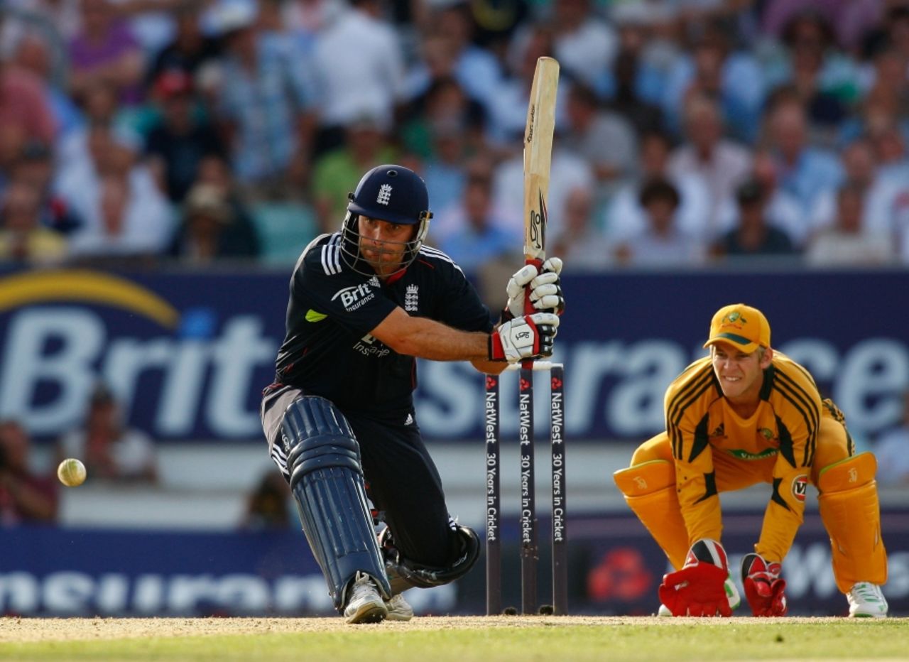 Michael Yardy played positively for his first international fifty, England v Australia, 4th ODI, The Oval, June 30, 2010
