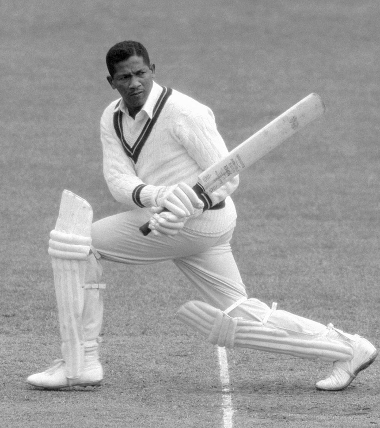 Basil Butcher bats, Middlesex v West Indians, 1st day, Lord's, July 20, 1963