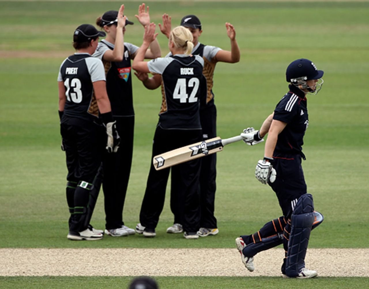 There was disappointment for Claire Taylor as she was bowled by Sian Ruck for 2, England Women v New Zealand Women, 2nd T20I, Rose Bowl, July 1, 2010