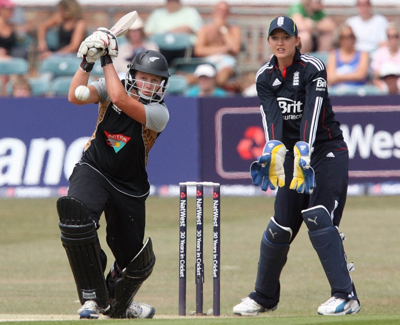 Aimee Watkins put on 50 for the first wicket with Suzie Bates, England Women v New Zealand Women, 3rd Twenty20, Hove, July 2, 2010