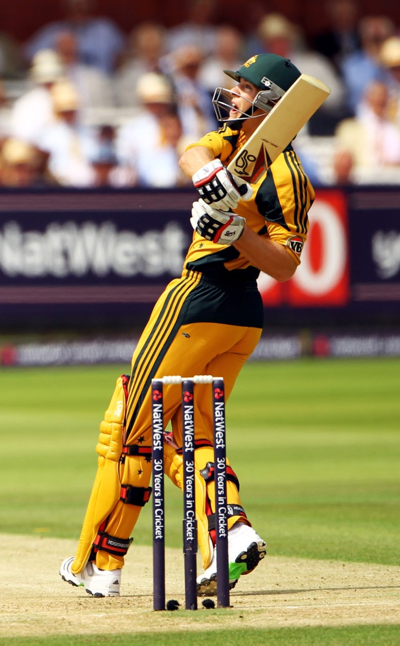 Tim Paine reached a half-century from 78 balls but never looked settled at the crease, England v Australia, 5th ODI, Lord's, July 3, 2010
