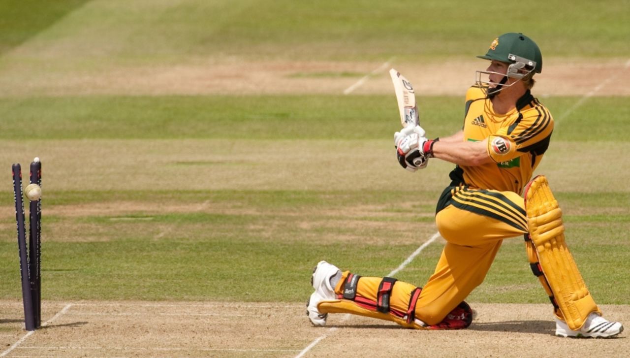 Graeme Swann had his second wicket when Tim Paine played on while attempting a reverse sweep, England v Australia, 5th ODI, Lord's, July 3, 2010