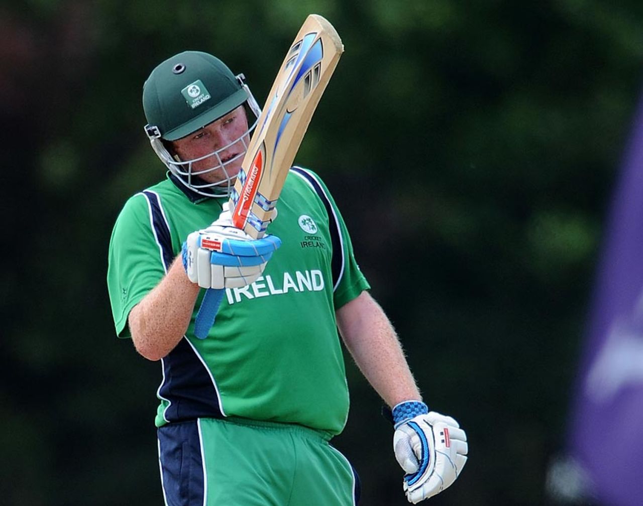 Andrew Poynter reaches his fifty, Afghanistan v Ireland, ICC WCL Division 1, Rotterdam, July 3 2010