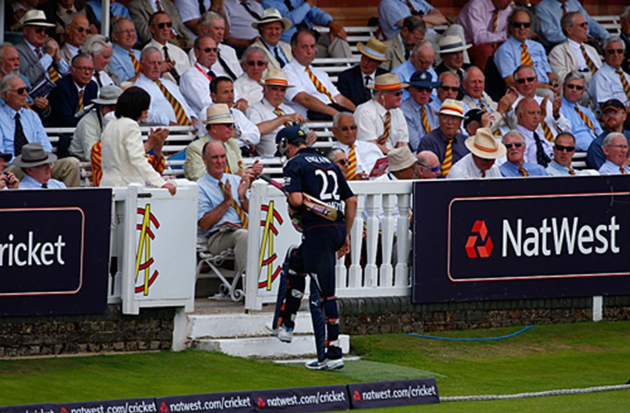Craig Kieswetter withstood the early hostilities but was soon dismissed by Ryan Harris, England v Australia, 5th ODI, Lord's, July 3, 2010