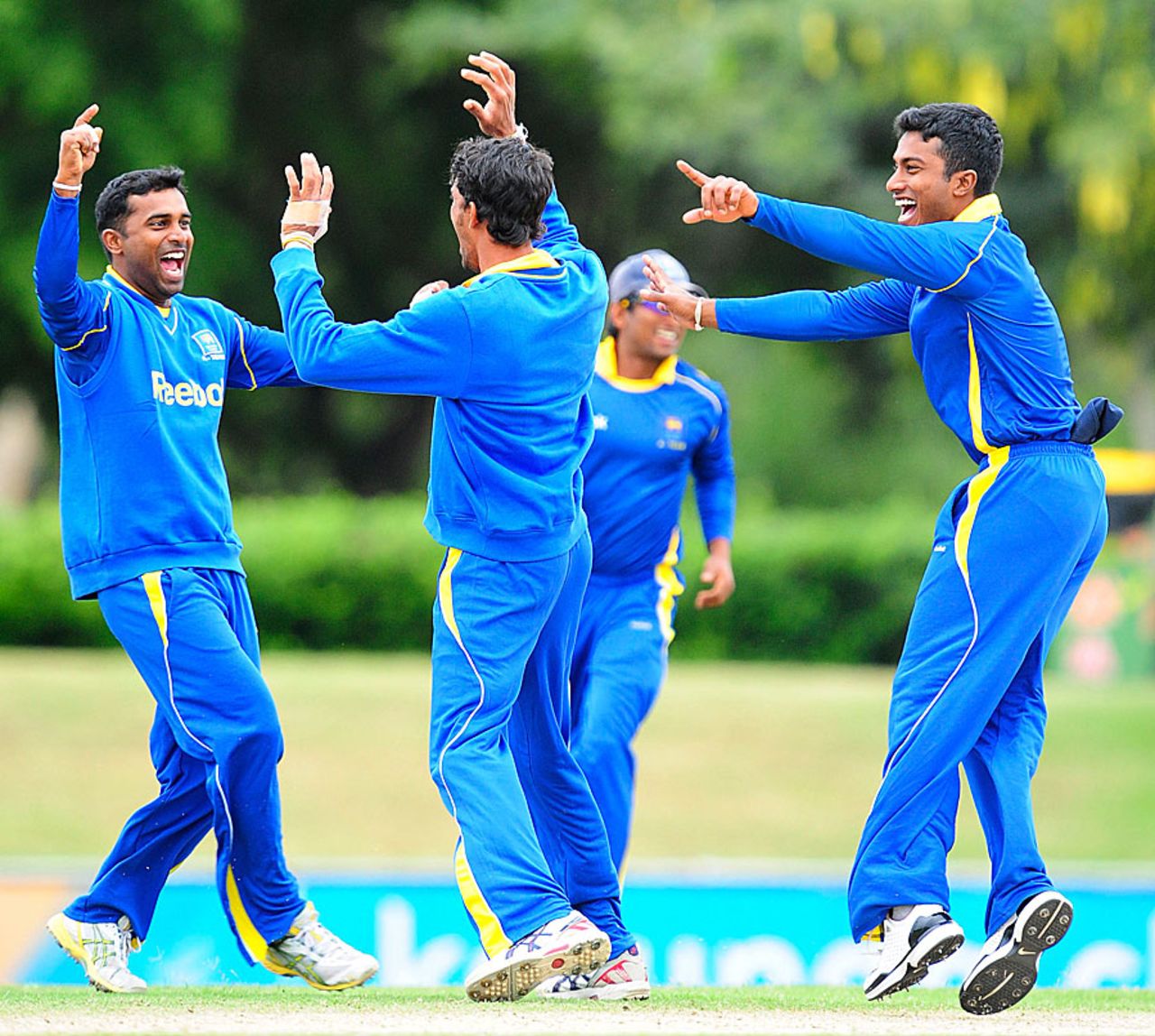 Sri Lanka A celebrate a strike, Australia A v Sri Lanka A, 1st unofficial ODI, Townsville, July 4, 2010