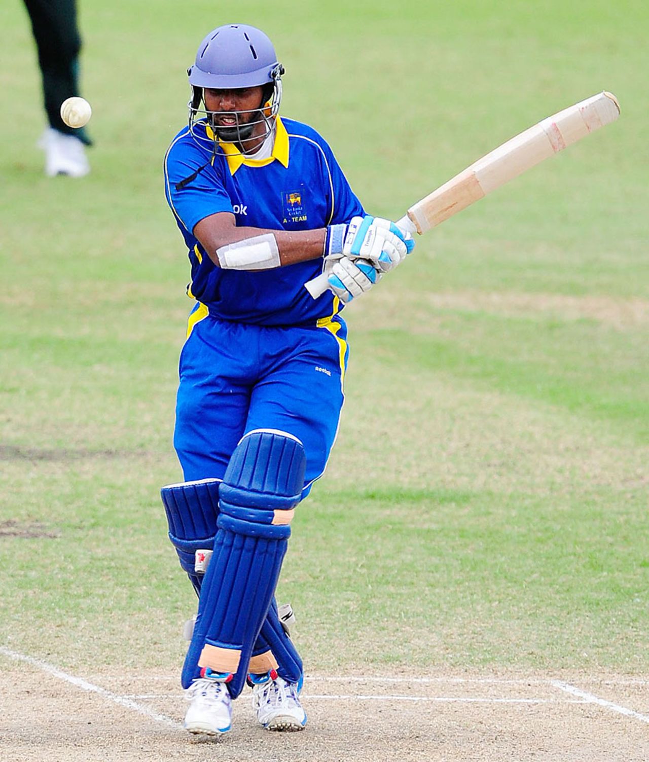 Kosala Kulasekara pulls during his unbeaten 44, Australia A v Sri Lanka A, 1st unofficial ODI, Townsville, July 4, 2010