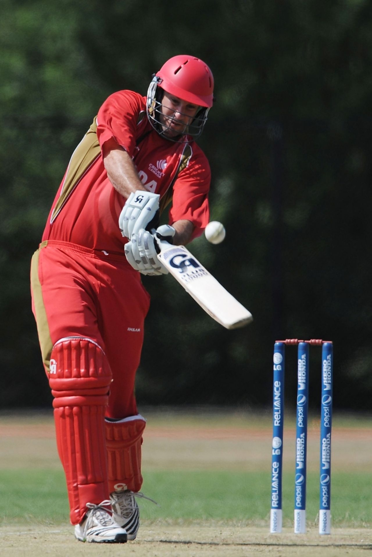 Geoff Barnett cracked a typically aggressive 34 against Netherlands, Netherlands v Canada, ICC WCL Division 1, Rotterdam, July 5 2010