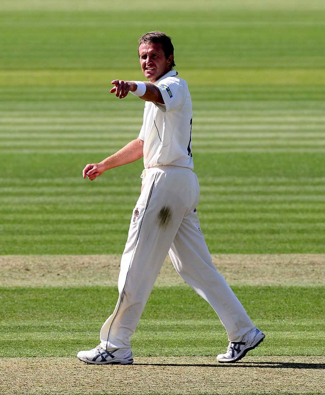 Dominic Cork claimed figures of 5 for 50 as Kent were bowled out for 251, Hampshire v Kent, County Championship Division One, Southampton, July 5, 2010
