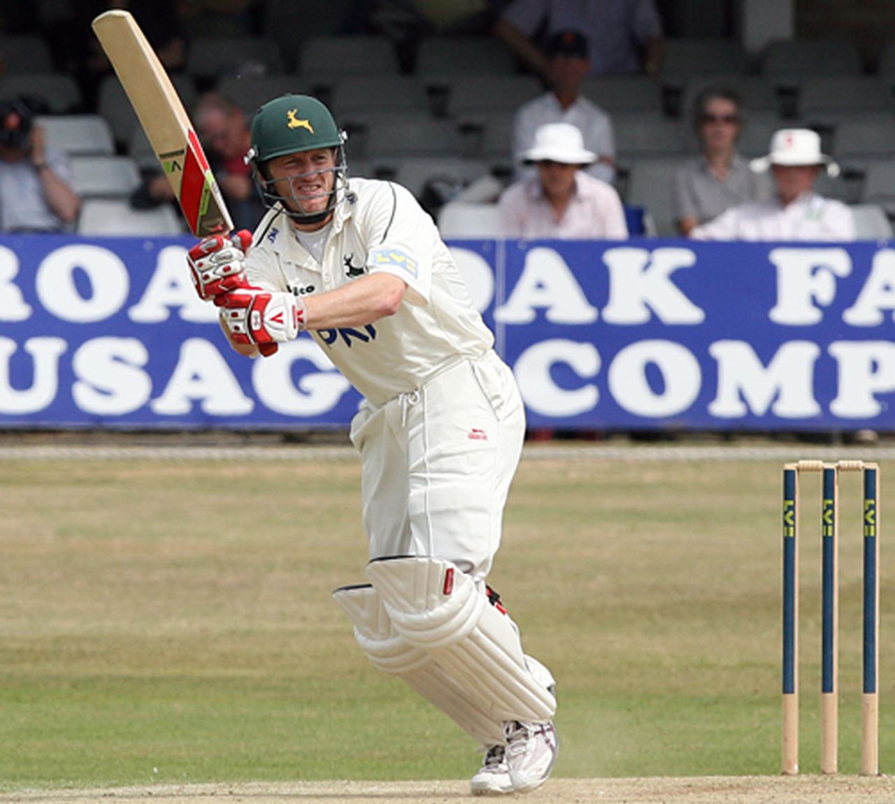 Ali Brown cracked an unbeaten half-century to lift Nottinghamshire's total past Essex, Essex v Nottinghamshire, County Championship, Division One, Chelmsford, July 6, 2010