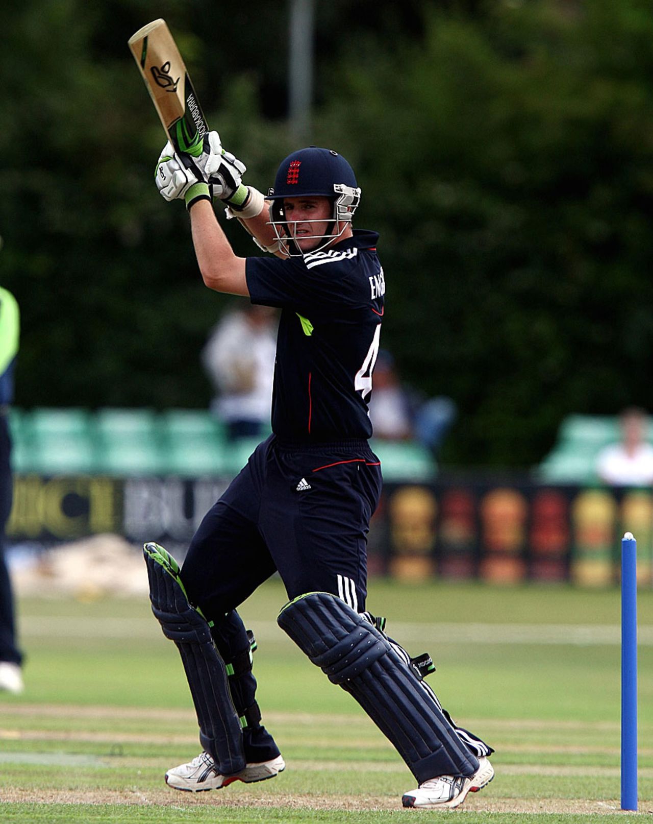 Steve Davies drives through the off side, England Lions v India A, A Team Tri-series, Worcester, July 6, 2010 