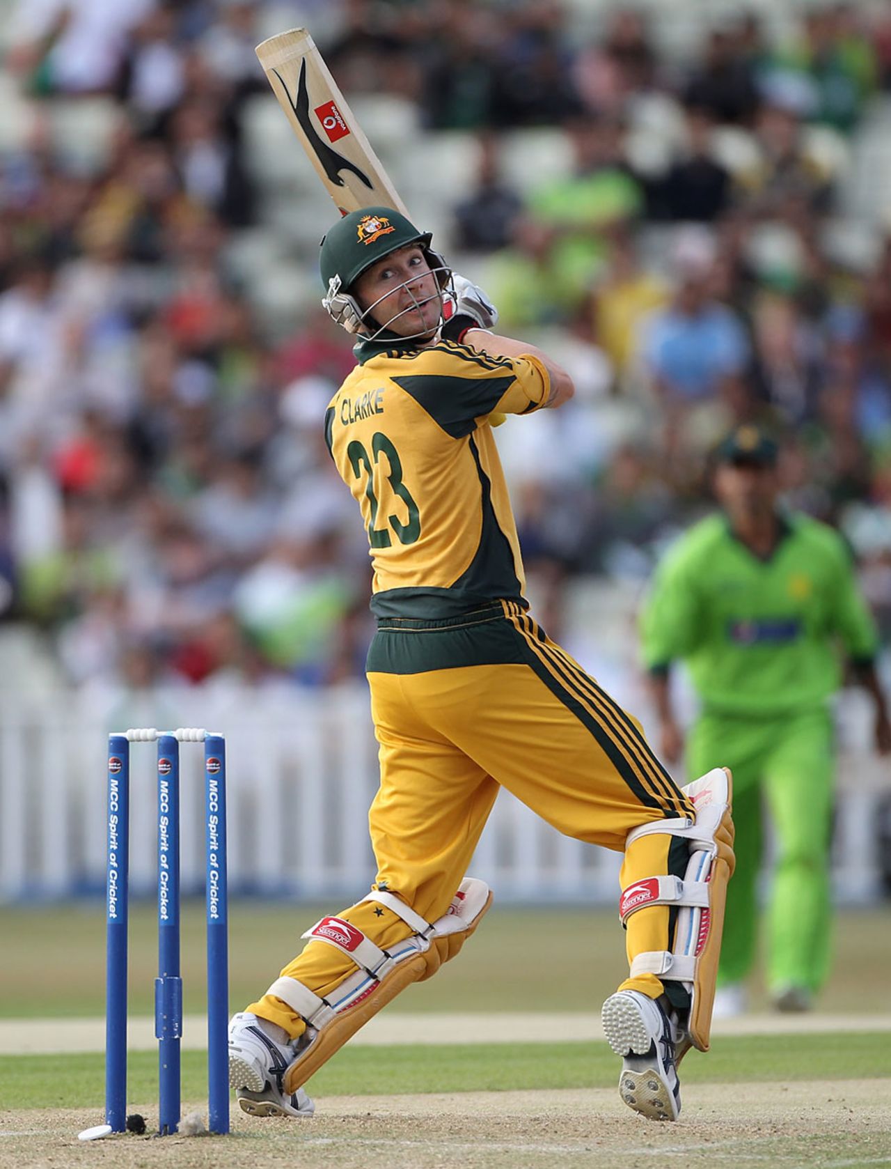 Michael Clarke took the attack to Pakistan early, making 30 off 17 balls, Pakistan v Australia, 2nd Twenty20, Edgbaston, July 6 2010