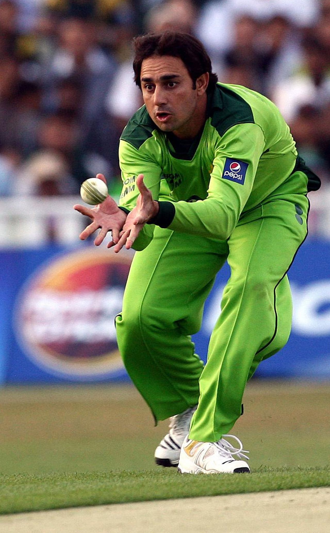 Saeed Ajmal had David Hussey out caught and bowled, deceiving him with a doosra, Pakistan v Australia, 2nd Twenty20, Edgbaston, July 6 2010