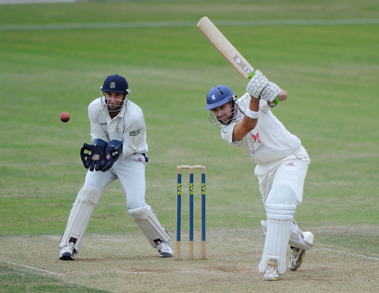 Martin van Jaarsveld provided the only resistance for Kent with an undefeated 82, Hampshire v Kent, County Championship Division One, Southampton, July 7, 2010