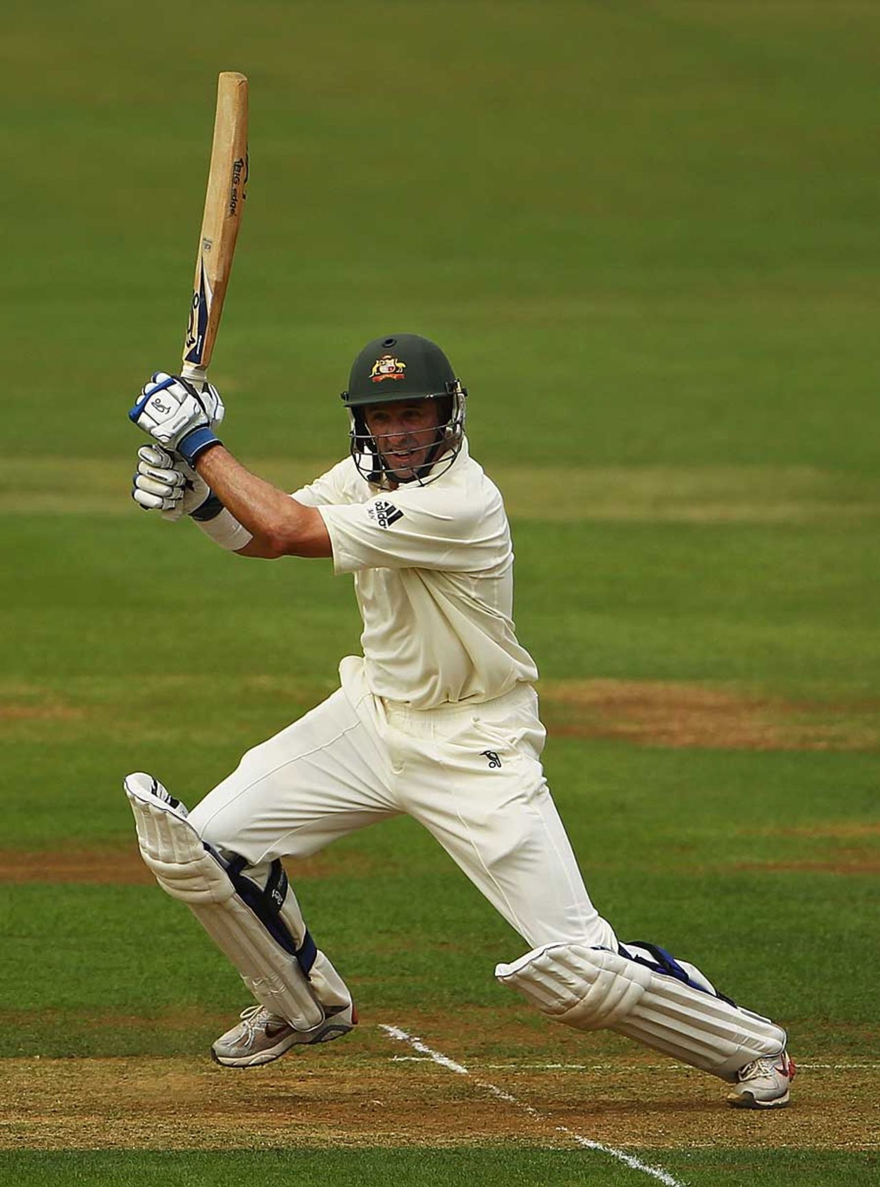 Mike Hussey spent valuable time in the middle, Derbyshire v Australians, Tour match, Derby, July 8, 2010