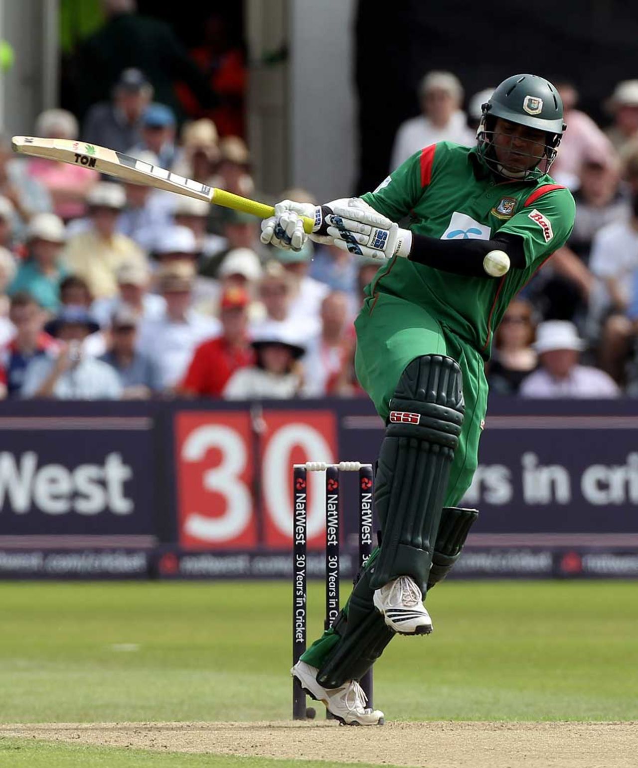 Junaid Siddique was given a working over by the short ball, England v Bangldesh, 1st ODI, Trent Bridge, July 8, 2010
