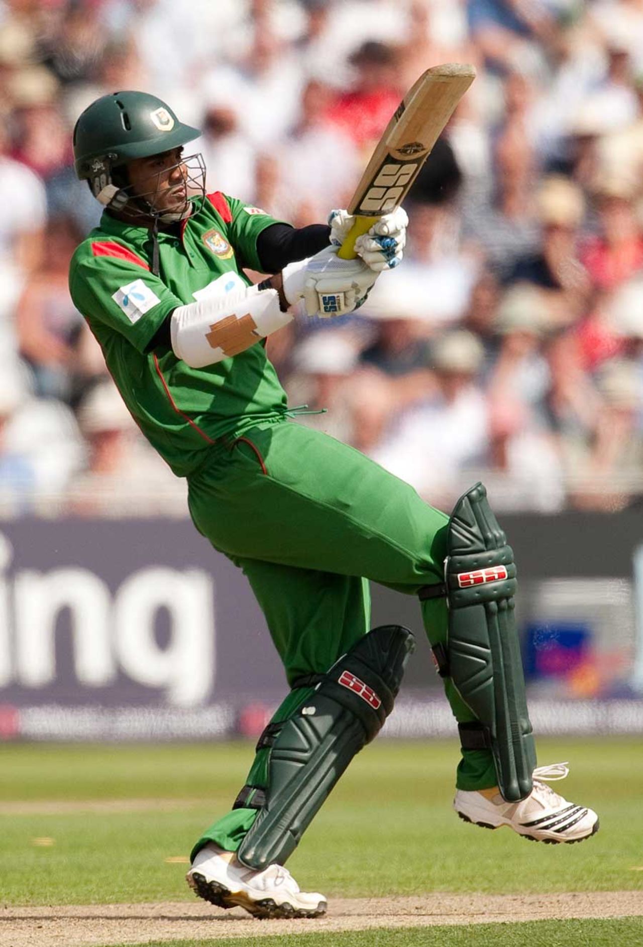 Junaid Siddique fought his way to an impressive 51, England v Bangldesh, 1st ODI, Trent Bridge, July 8, 2010