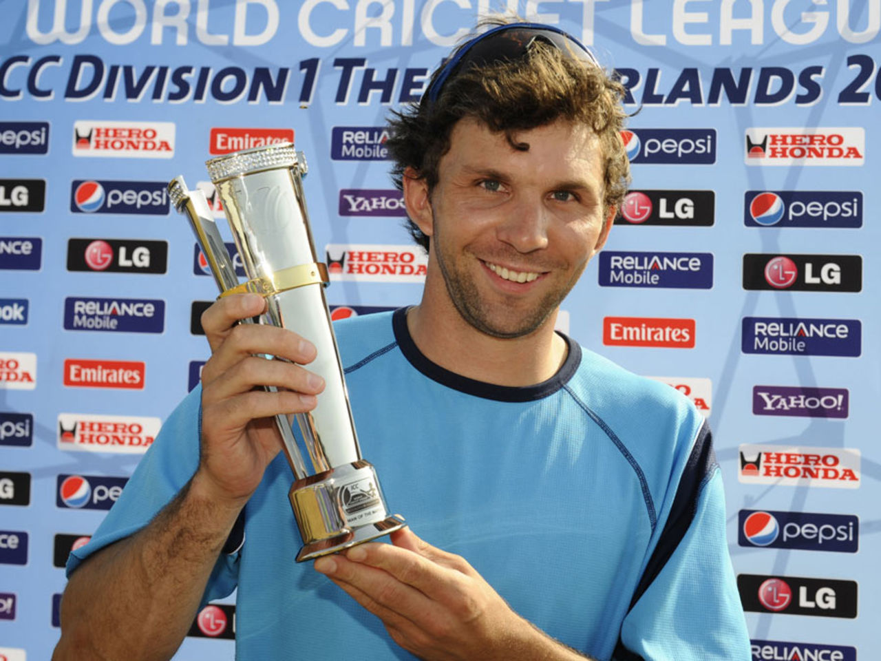 Scotland's Fraser Watts was the Man of the Match, Afghanistan v Scotland, ICC WCL Division 1, Rotterdam, July 9, 2010 
