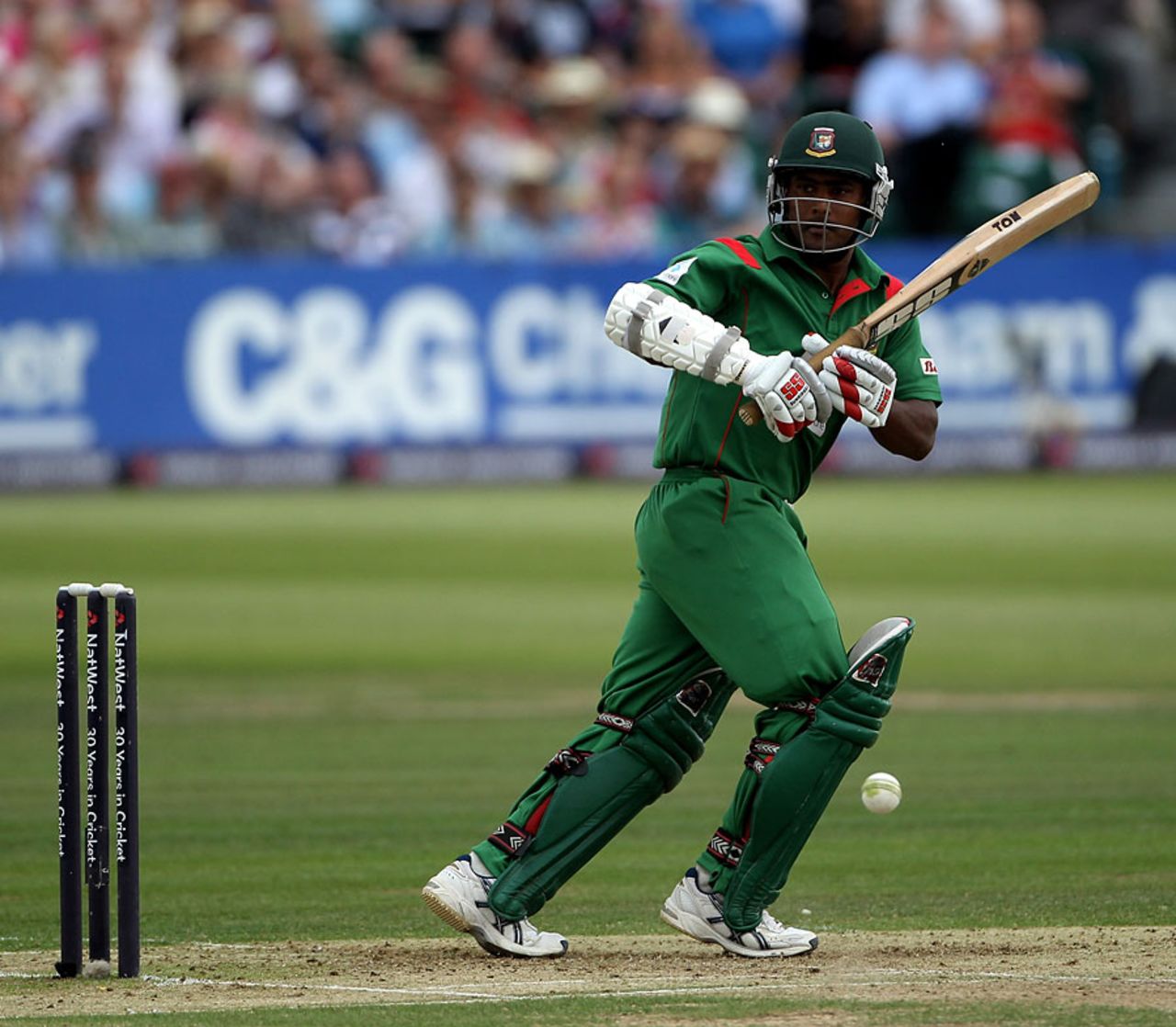 Imrul Kayes had a couple of close calls but otherwise anchored the Bangladesh innings, England v Bangladesh, 2nd ODI, Bristol, July 10, 2010