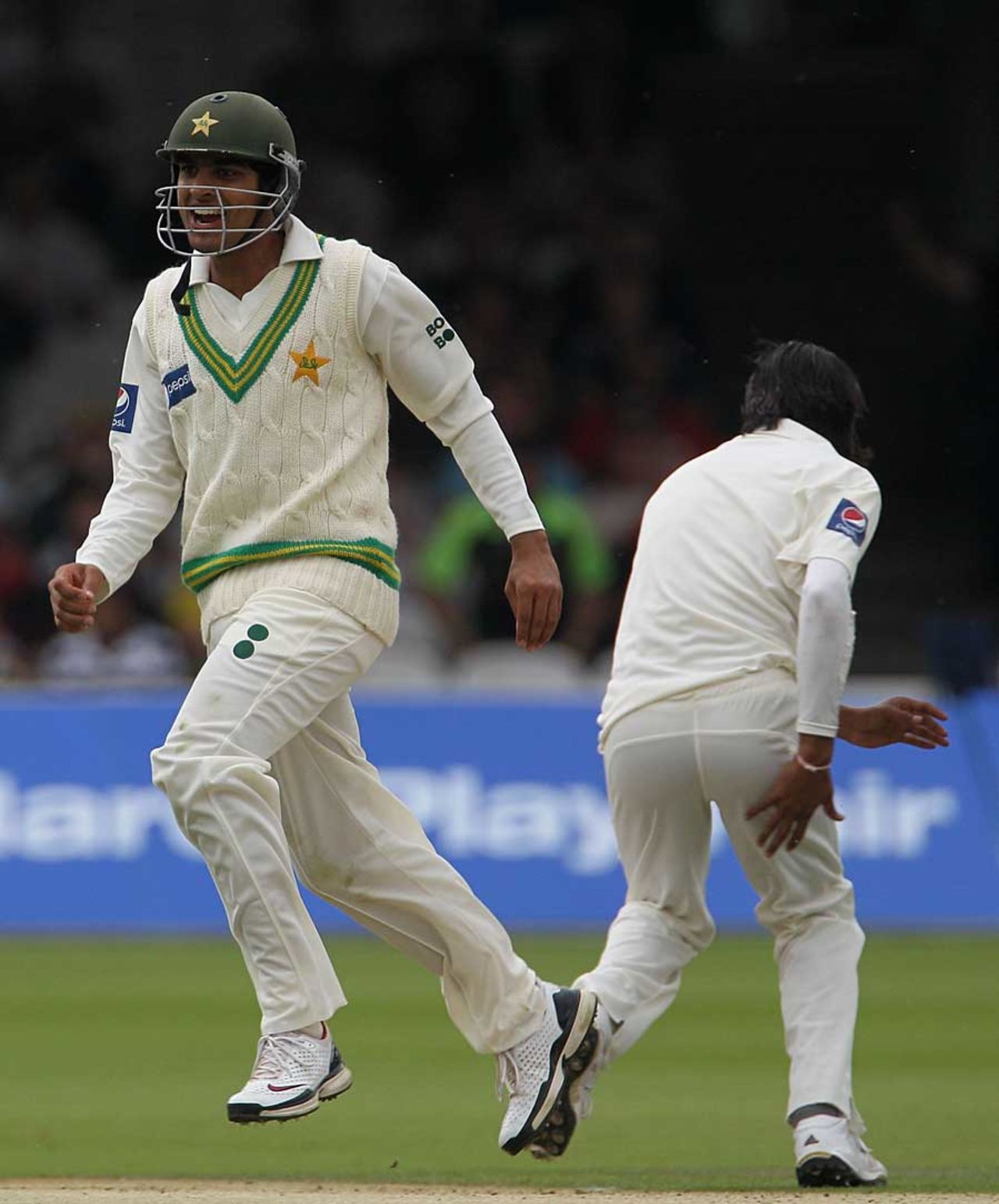 Umar Amin took a brilliant catch at short leg to remove Ricky Ponting, Pakistan v Australia, 1st Test, Lord's, July 13, 2010