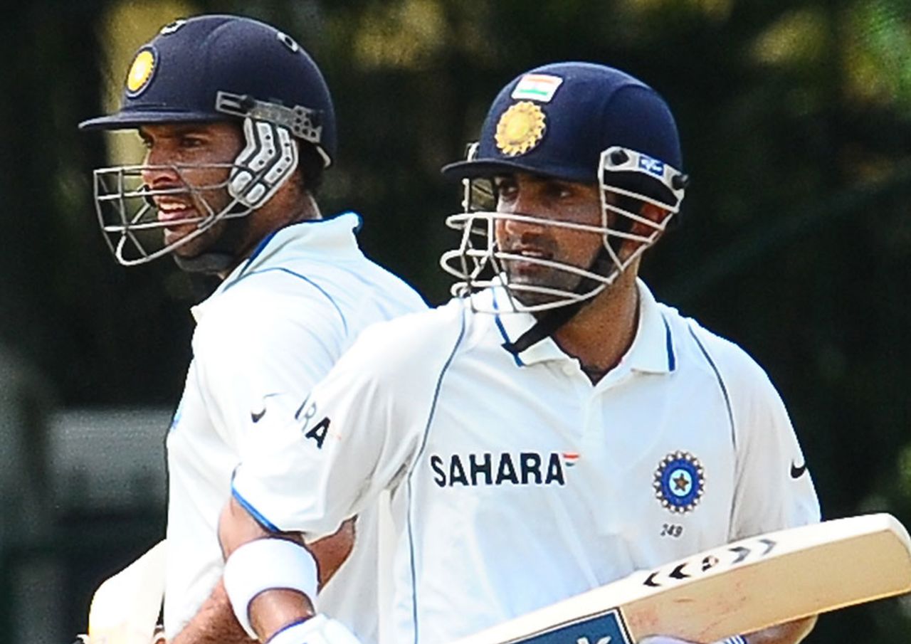 Yuvraj Singh and Gautam Gambhir added 143 for the fifth wicket, Sri Lanka Board President's XI v Indians, 2nd day, Colombo, July 14, 2010