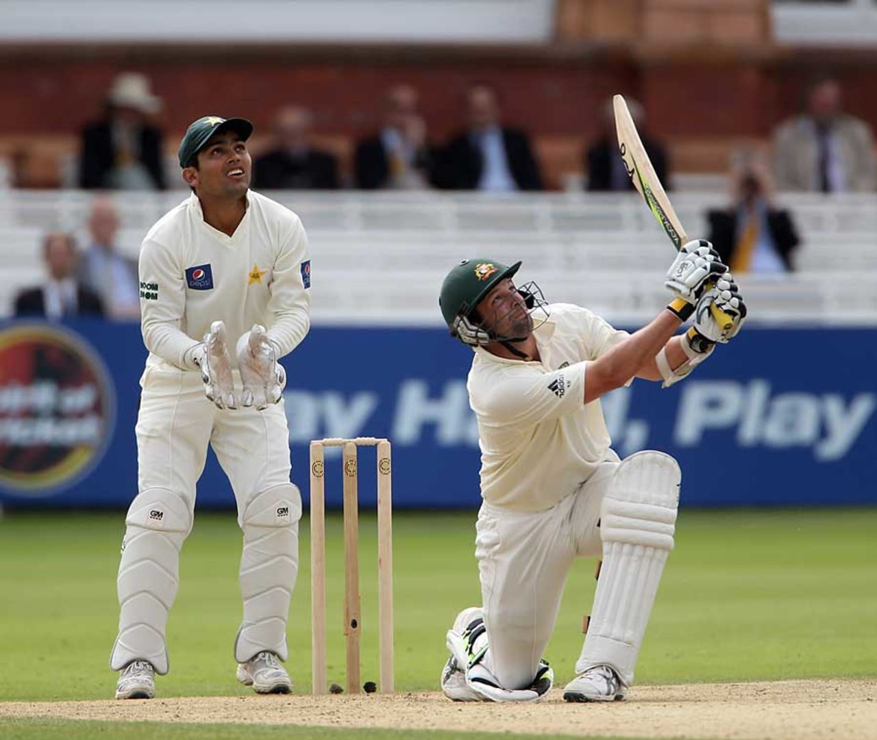 Ben Hilfenhaus extended the lead with a maiden Test fifty, Pakistan v Australia, 1st Test, Lord's, July 15, 2010