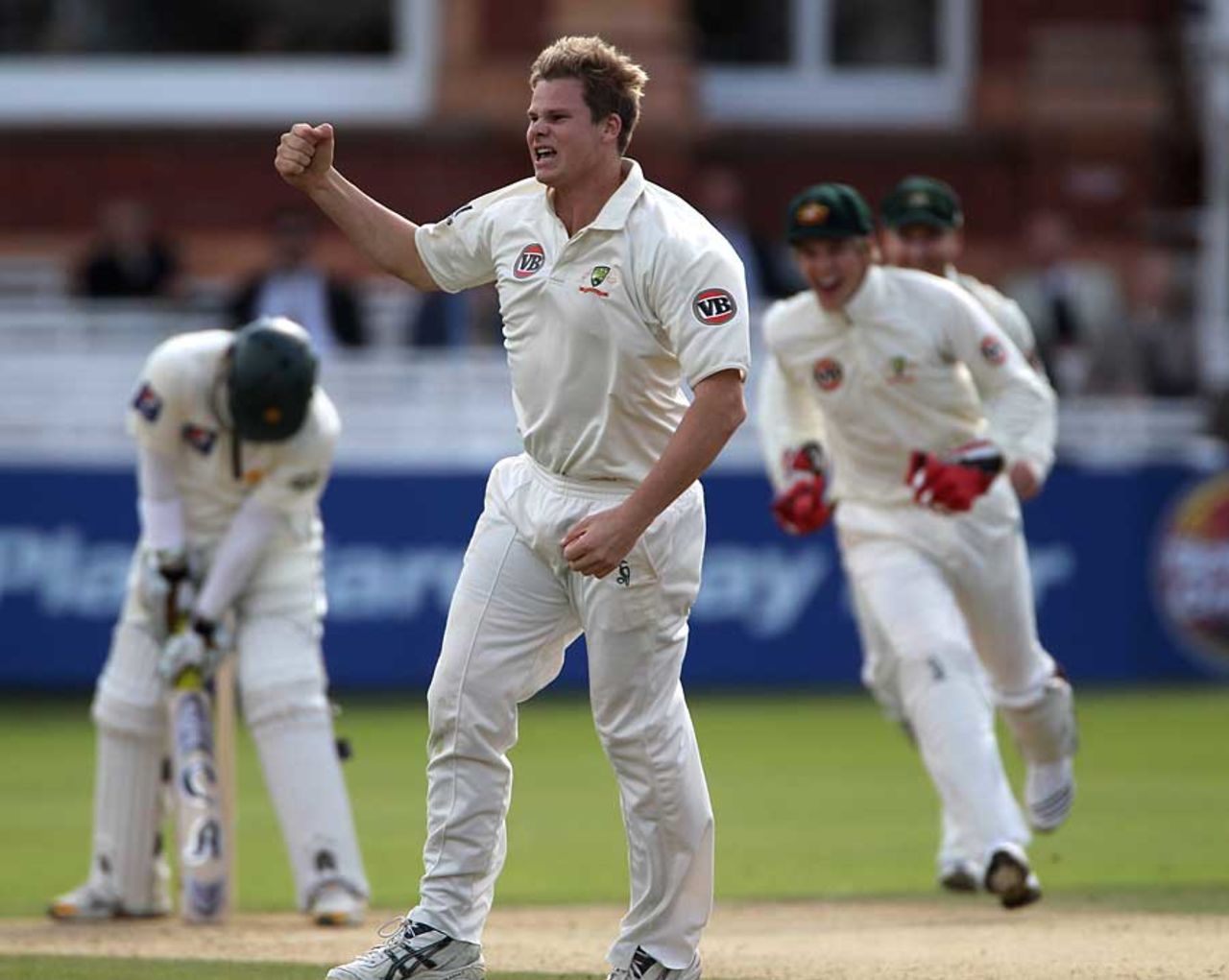 Steven Smith picked up his first Test wicket when Imran Farhat pulled to midwicket, Pakistan v Australia, 1st Test, Lord's, July 15, 2010