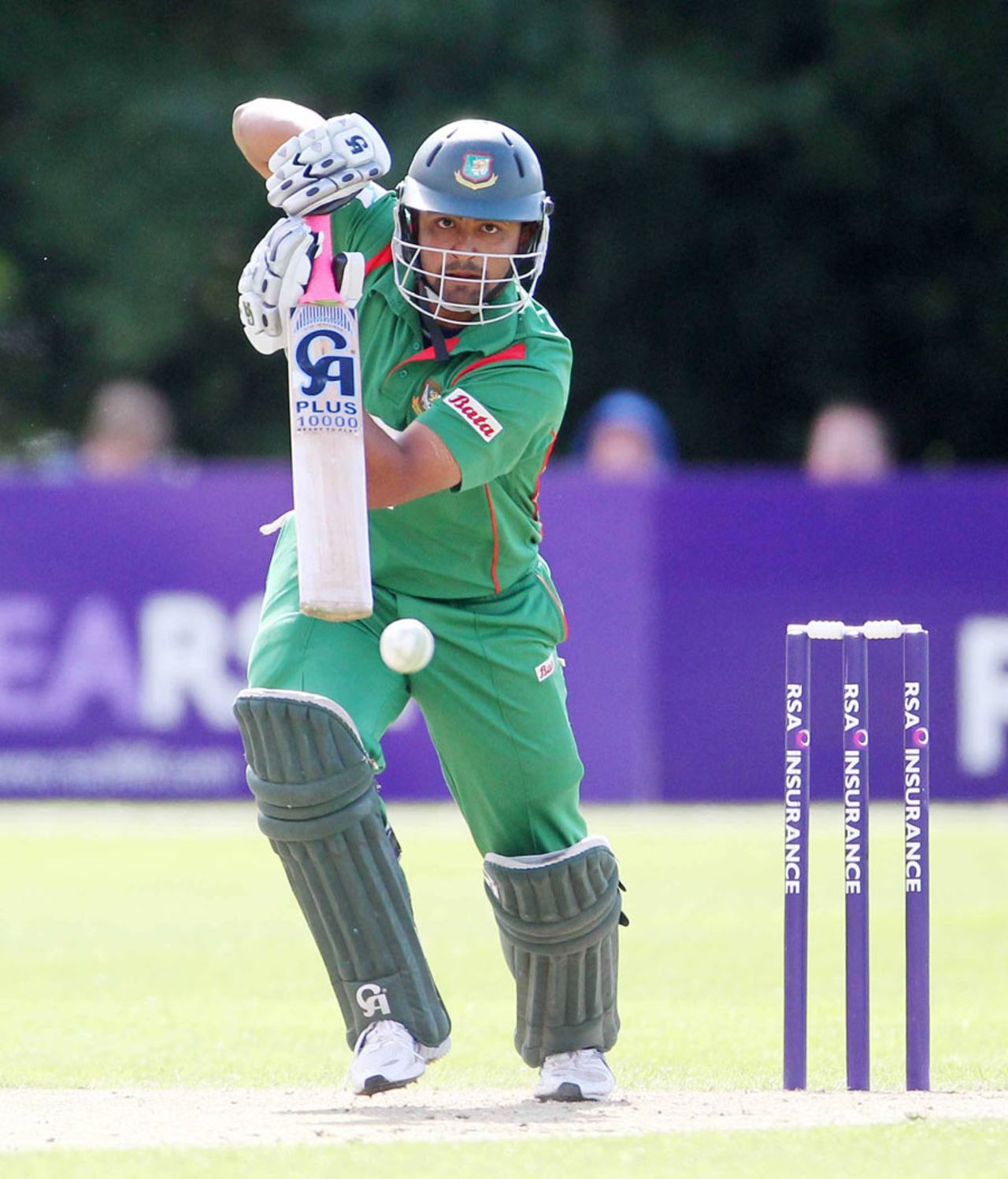 Tamim Iqbal punches the ball down the ground, Ireland v Bangladesh, 2nd ODI, Belfast, July 16, 2010