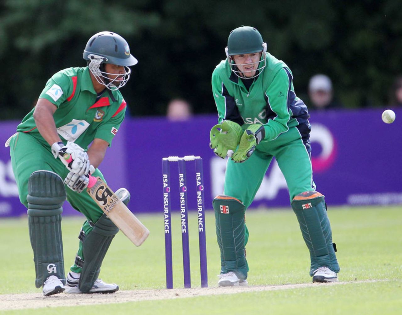 Tamim Iqbal dabs the ball towards point, Ireland v Bangladesh, 2nd ODI, Belfast, July 16, 2010