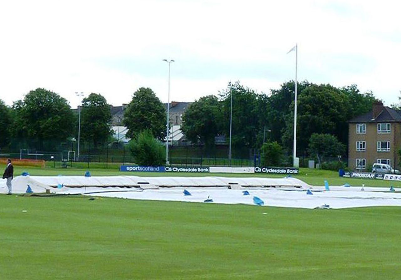 Persistent rain ruined any chances of play in the Scotland Bangladesh match at Glasgow, Scotland v Bangladesh, Only ODI, Glasgow, July 19, 2010