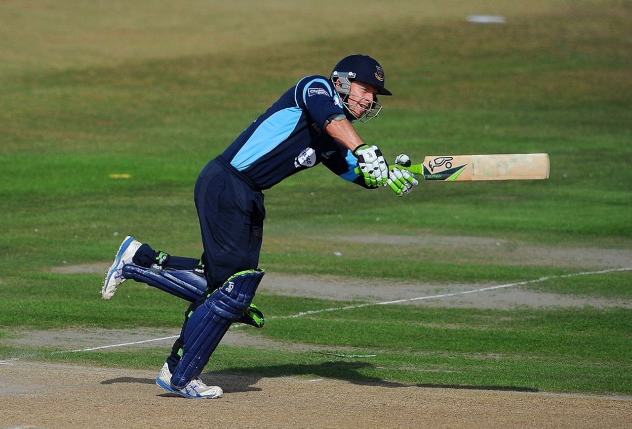 Ed Joyce stroked 16 fours and a six during his 117, Sussex v Worcestershire, Clydesdale Bank 40, Hove, July 19,2010