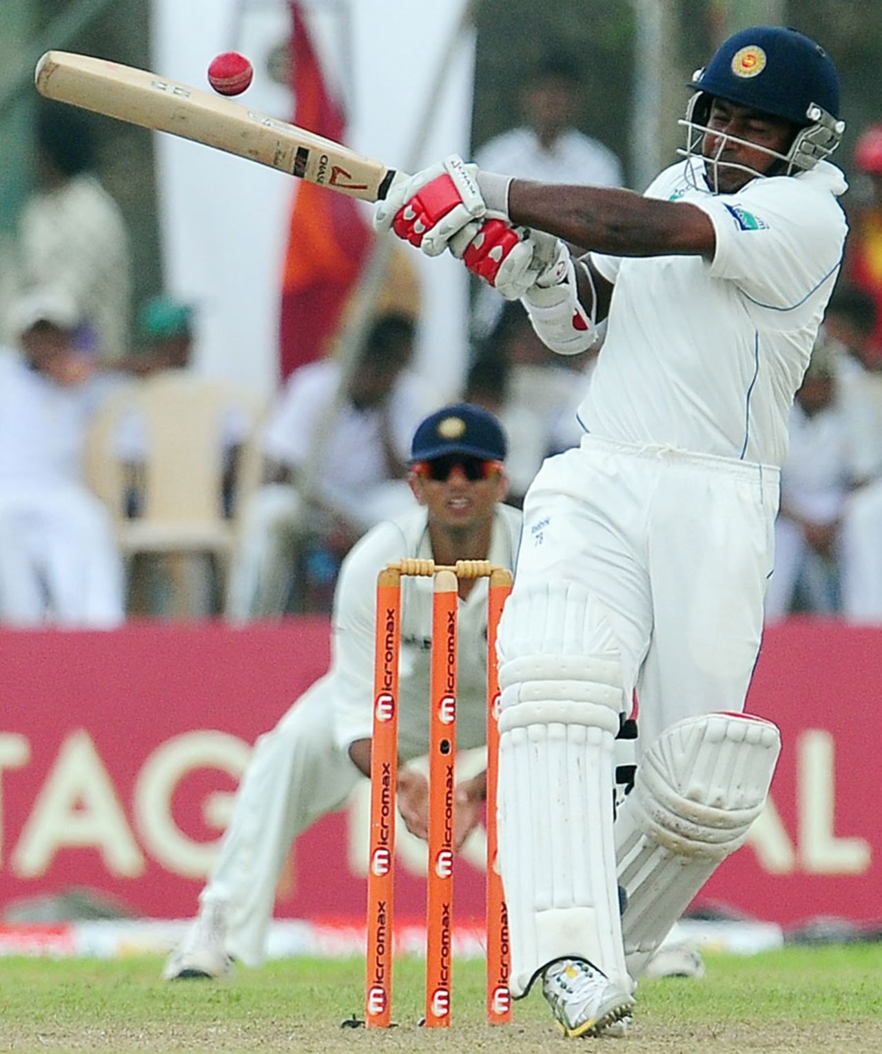 Rangana Herath plays the pull shot, 1st Test, Galle, 3rd day, July 20, 2010