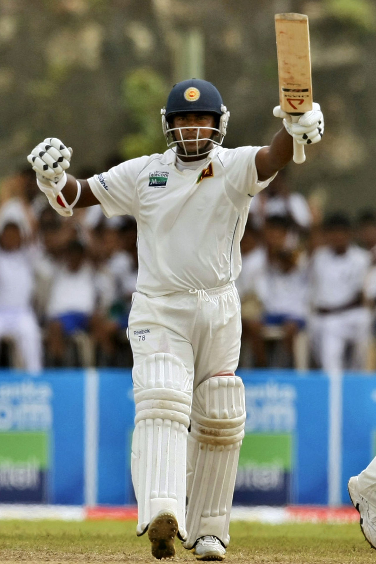 Rangana Herath savours his maiden Test half-century, 1st Test, Galle, 3rd day, July 20, 2010