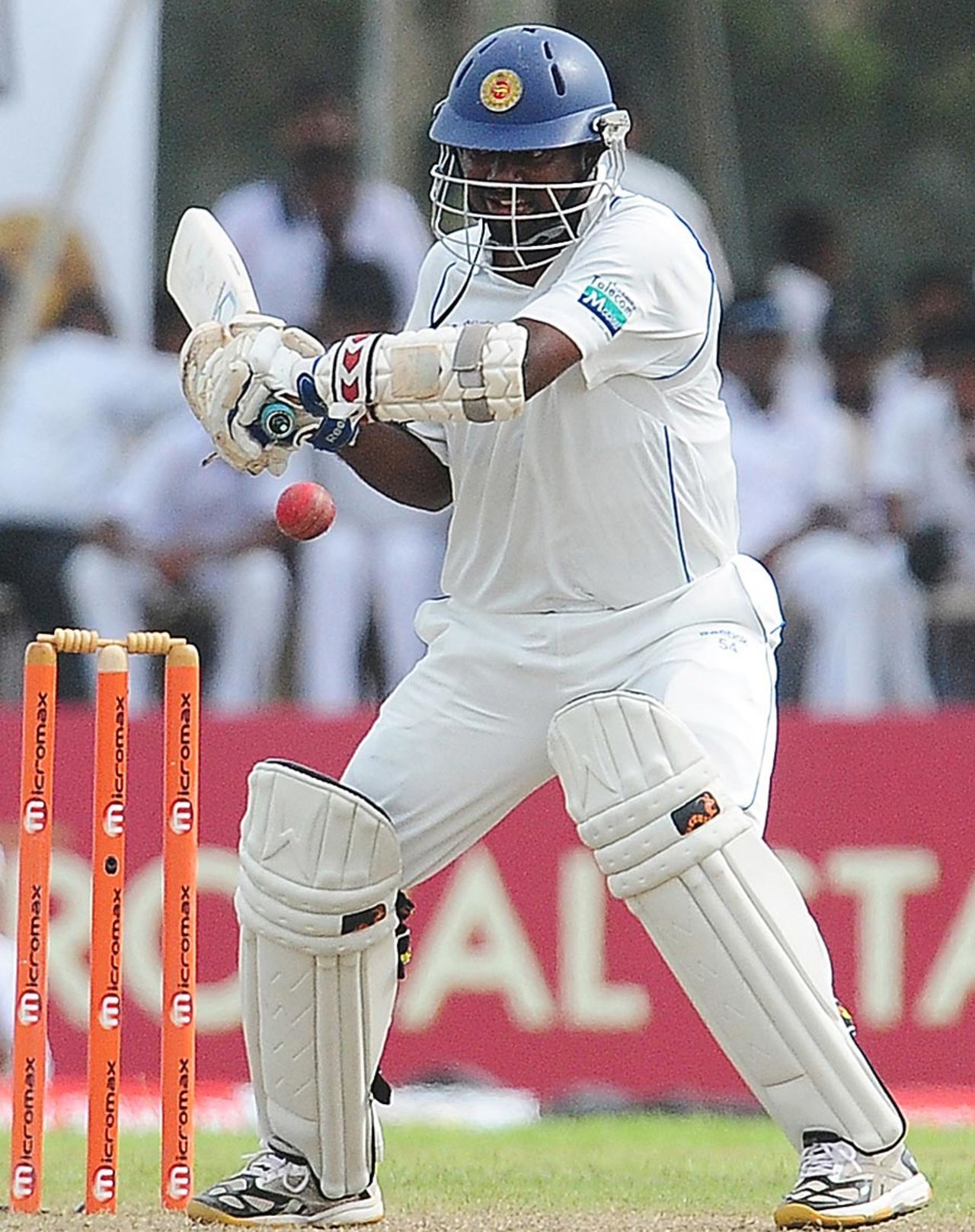Muttiah Muralitharan batted briefly before Sri Lanka declared, 1st Test, Galle, 3rd day, July 20, 2010